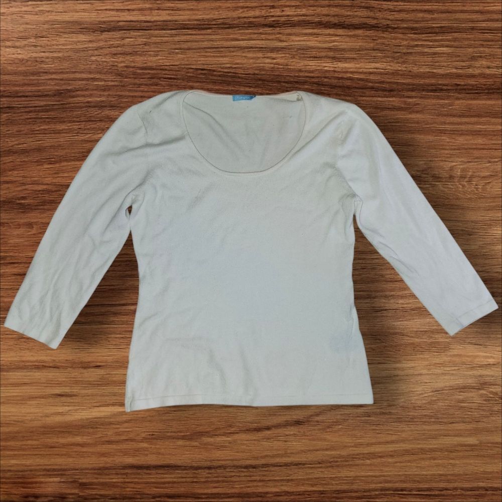 J. McLaughlin White Scoop Neck Sweater. Sz. S